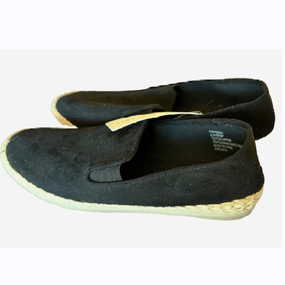 Esprit Erika Black Canvas Espadrille Flats Slip-On Size 9.5 - Picture 4 of 7
